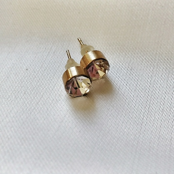 Gold Diamond Stud Earrings